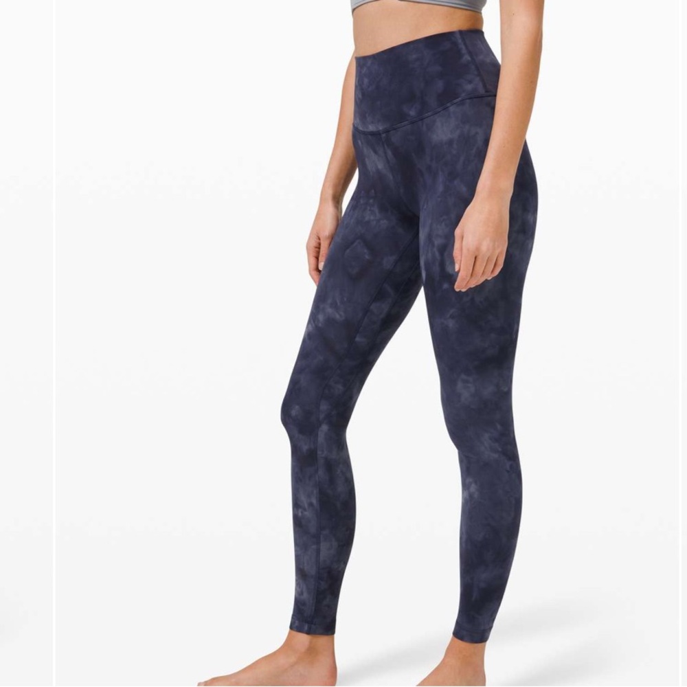 lululemon athletica Dark Blue Tie-Dye Leggings